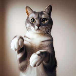 Cat Doing Chinese Greeting Gesture | Friendly Feline Pose