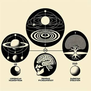Copernican, Freudian, Darwinian Theories Visualized