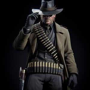 Stealthy Cowboy Man with Military Style | Character Description