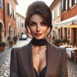 Classy Italian Woman | Elegant Style from an Old Town Sunset