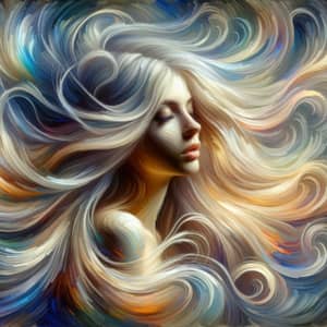 Surreal Ethereal Woman: Impressionist Digital Art