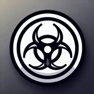 Minimalist Gamer Biohazard Logo Design