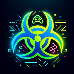 Minimalist Gamer Biohazard Logo Design