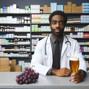 Mid 30s Black Male Pharmacist in Well-Stocked Pharmacy | Your Health Hub