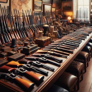 Historic Firearms Buffet | Vintage Weapons Display