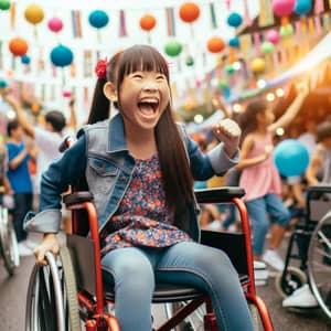Inclusive Community Festival: Vibrant Wheelchair Dance Moment