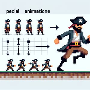 Pirate Character Animations: Movement, Slow-motion, Special Action
