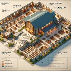 Church Floor Plan Design | Layout for Worship Area, Classrooms, Offices & More
