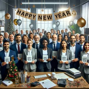 Multicultural Chartered Accountant Firm Celebrating New Year