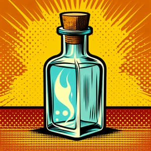 Vibrant Spirit Bottle Pop Art Design