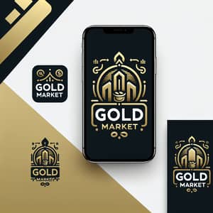 Sophisticated Logo Design for Gold Market App