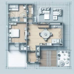 Efficient Home Design Plan: 5m Width, 45m² Area