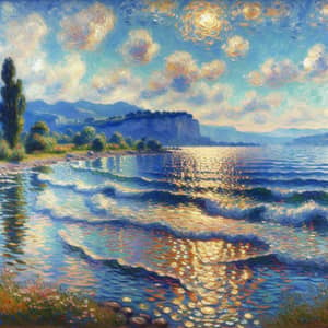 Ocean Impressionism: Serene Landscape Art