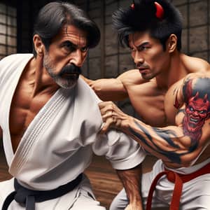 Intense Karate Combat: Turkish vs. East Asian Fighters