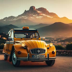 French Taxi with Canigou Mountain View