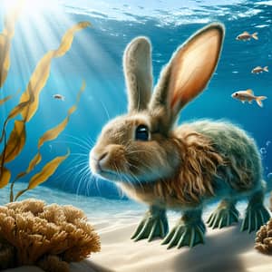 Sea Rabbit: Imaginative Underwater Bunny with Adaptations