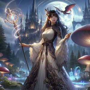 Asian Fantasy Female Character in Enchanting Forest | Castle & Dragon