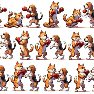 Cat vs Dog Boxing: Comical Match Step by Step