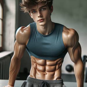 Fit Teenager with Chiseled Abs | Confident Physique