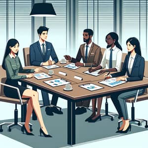 Diverse Focus Group Discussion in Spacious Conference Room