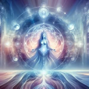 Ethereal Spiritual Realm: Radiant Goddess Inspiring Serenity