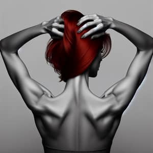 Striking Redheaded Woman Portrait with Empowered Posture