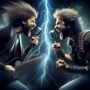 Intense Confrontation Between European Rock Musicians