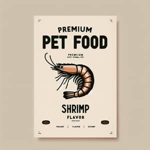 Premium Pet Food Poster with Shrimp Flavor