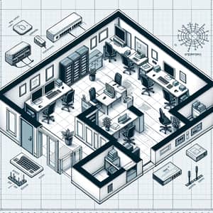 Office Floor Plan for Network Setup