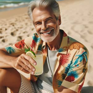 Tropical Shirt Beach Vacation: Smile Amidst Sunshine
