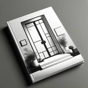 Modern White Indoor Doors with Black Glass