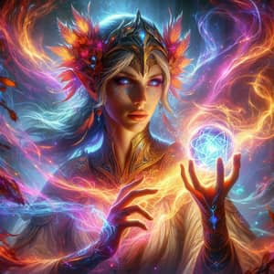 Nina Zenik: Divine Soul Aasimar Sorcerer Artwork