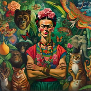 Surrealistic Self-Portrait Inspired by Frida Kahlo | Artwork