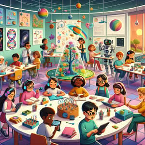 Colorful Student-Centered Learning Environment | Diverse Educational Activities
