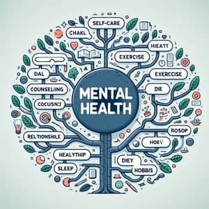 Professional Mind Map: Mental Health, Self-Care, Counseling & More