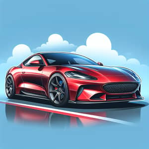 Sleek Red Sports Car - Aerodynamic Design for Performance and Style