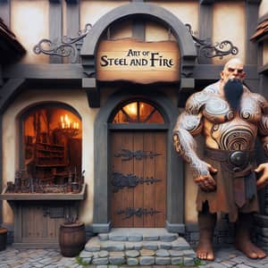 Art of Steel and Fire | Medieval Artisan Shop in Enchanting Setting