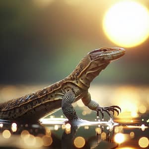 Lizard Walking on Water - Amazing Sight in Nature