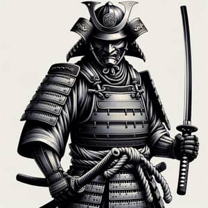 Majestic Samurai Warrior in Traditional Attire