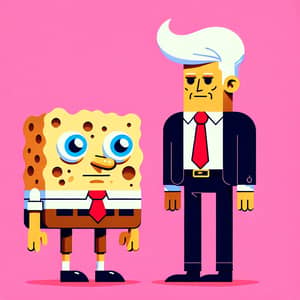 SpongeBob Meets Trump: A Quirky Cartoon Encounter