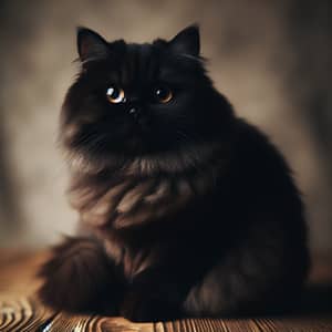 Adorable Fuzzy Feline in a Still Life Photo