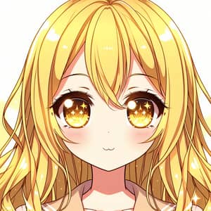 Radiant Yellow Hair Anime Girl | Friendly and Adorable Character