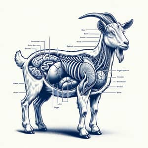 Goat Anatomy: Detailed Internal Organs Diagram