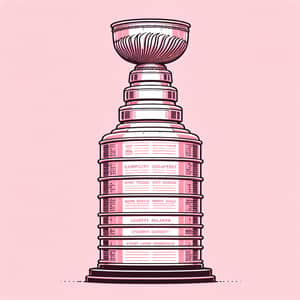 Pink Stanley Cup Trophy - Unique Twist on NHL Champions Award