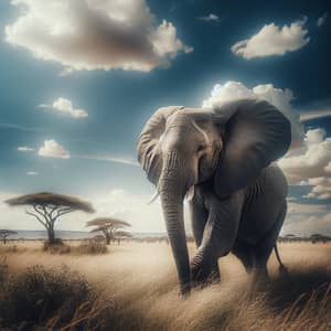 Majestic Elephant in Natural Habitat