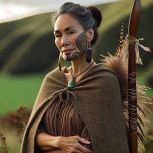 Māori Woman in Traditional Cloak | Authentic Cultural Portrait
