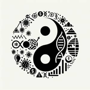 Yin and Yang Tattoo Design Integrating Biology and International Business