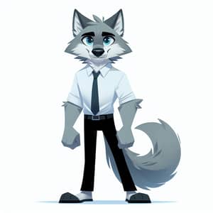 Anthropomorphic Wolf Character with Grey Fur | Wisdom and Strength