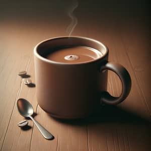 Rich Dark Brown Ceramic Coffee Mug for Hot Freshly Brewed Beverages