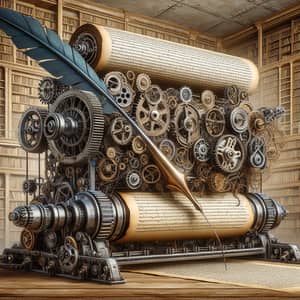 Unique Prose Generator with Mechanical Components | Library Theme